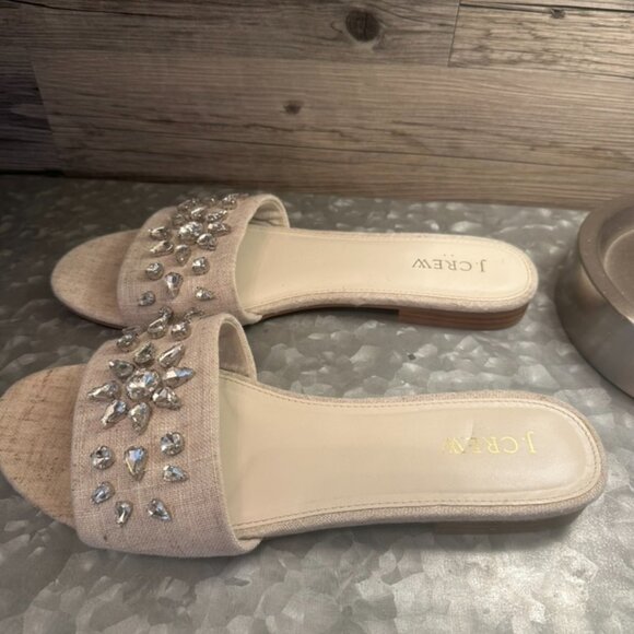 J crew factory jeweled Slides womans Size 9 - Picture 3 of 7